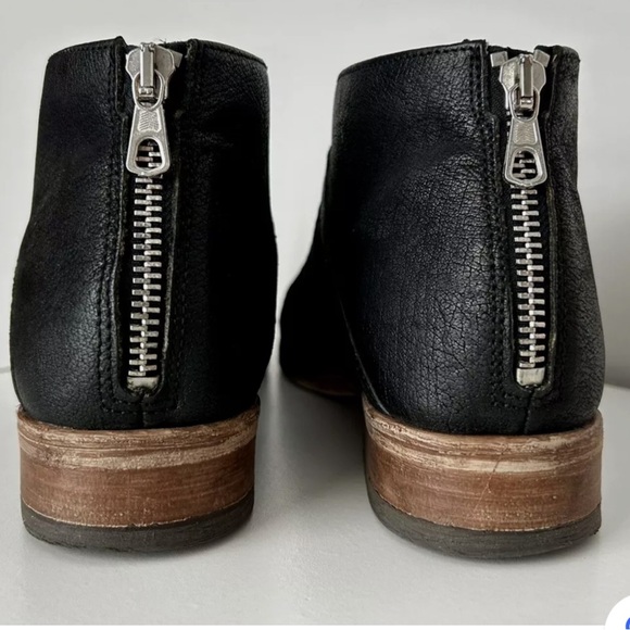 Free People Emma Black Leather Strappy Ankle Booties - Picture 7 of 11